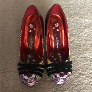 Ed Hardy red heels